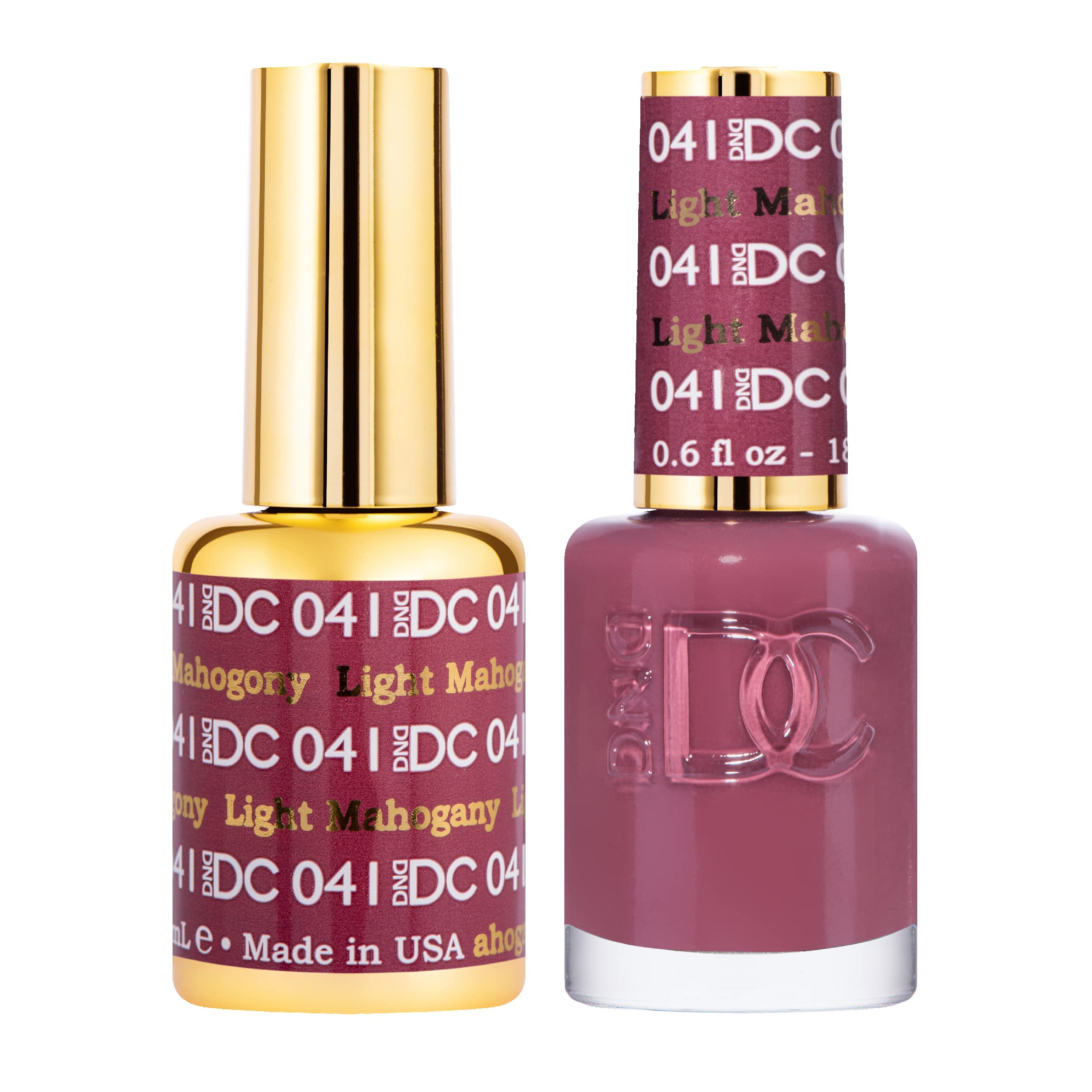 DAISY DND DC Gel Polish Set – Red Collection, Light Mahogany (0.5 oz)