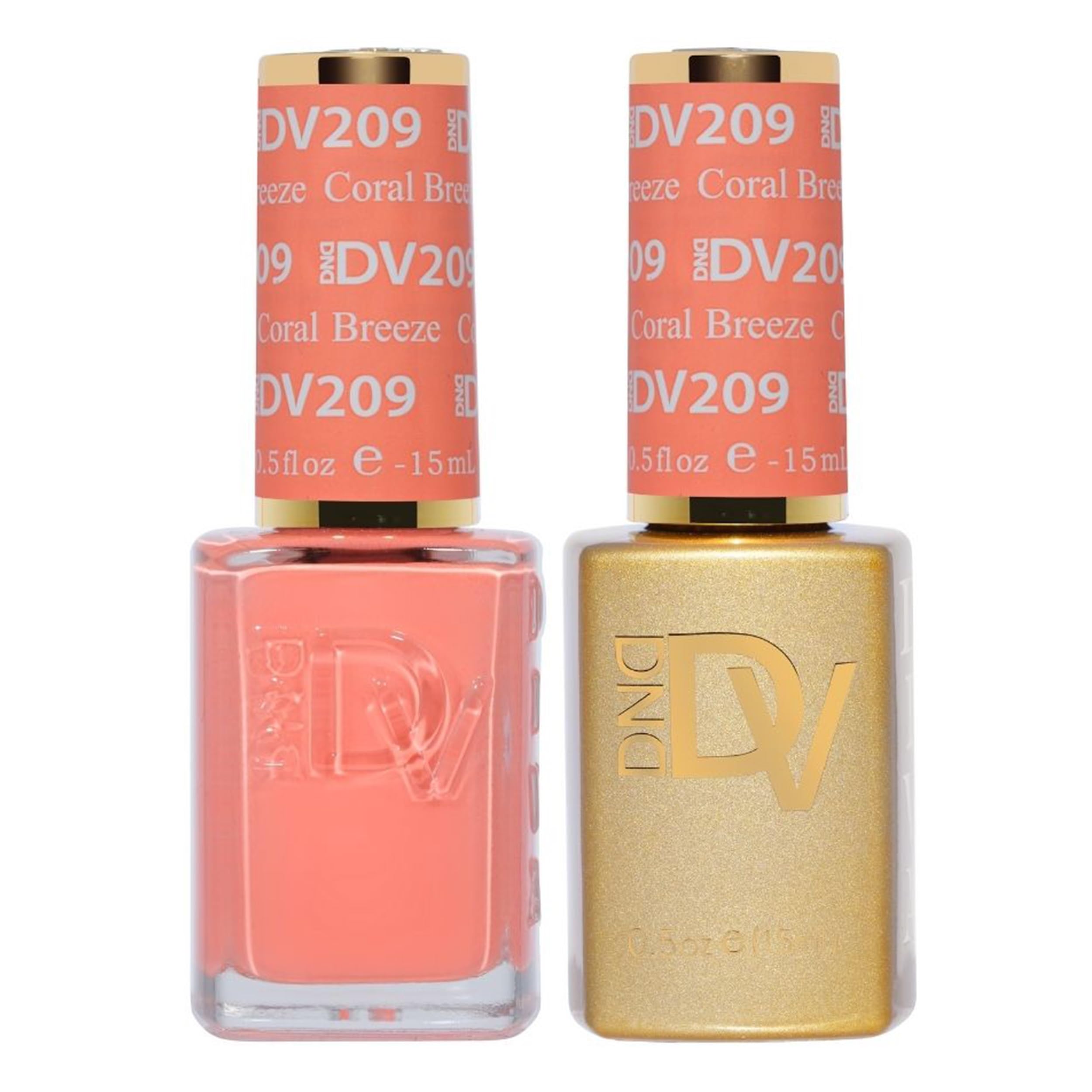 DAISY DND Diva Gel Polish Set – Coral Breeze First Class Collection, 0.5 Fl Oz x2