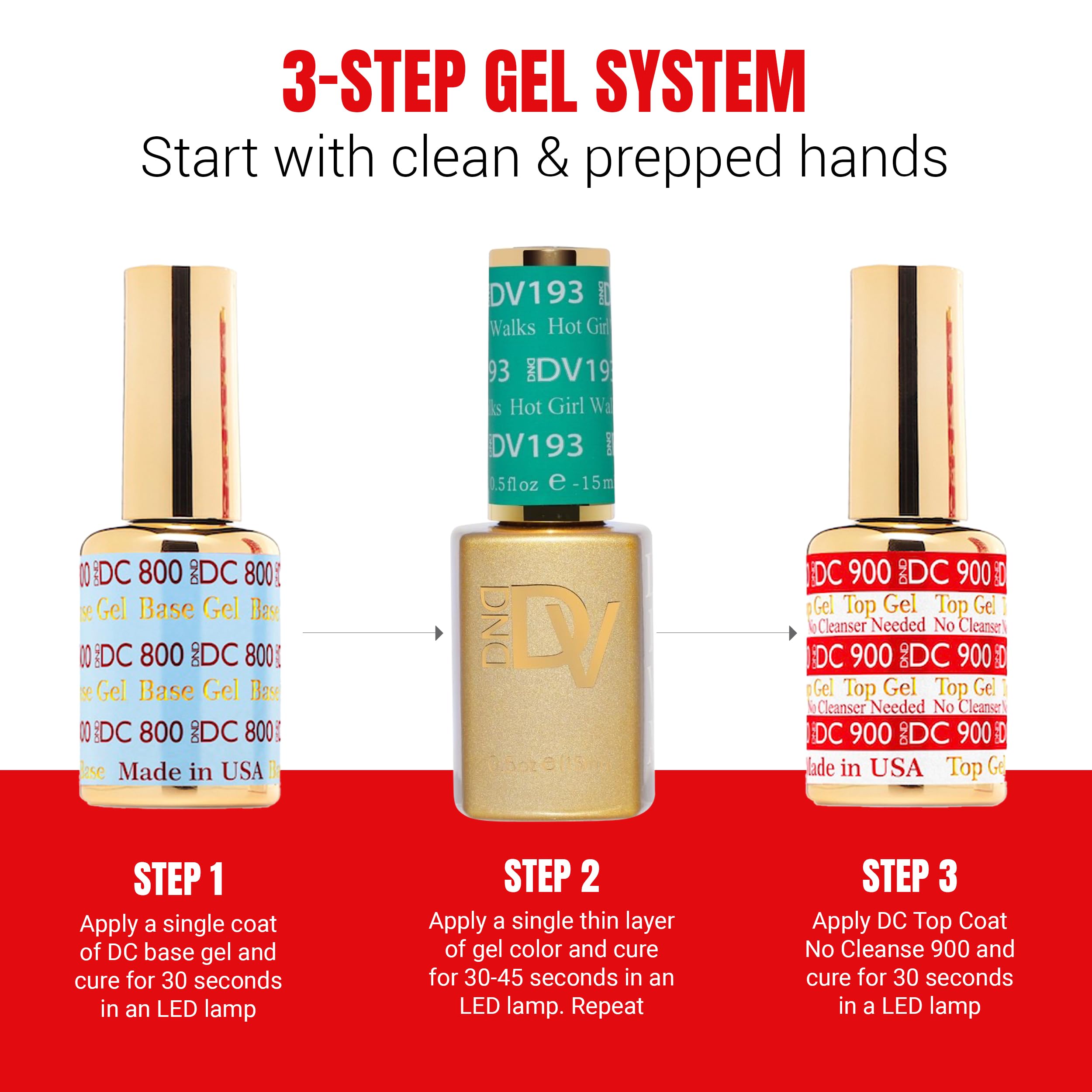 DAISY DND Diva Gel Polish Set – Coral Breeze First Class Collection, 0.5 Fl Oz x2