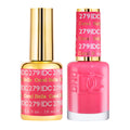 DAISY DND DND DC Gel Polish Set – Pink Collection, UV/LED Gel Polish & Air-Dry Lacquer (Coral Bells 279, 0.5 fl oz each)