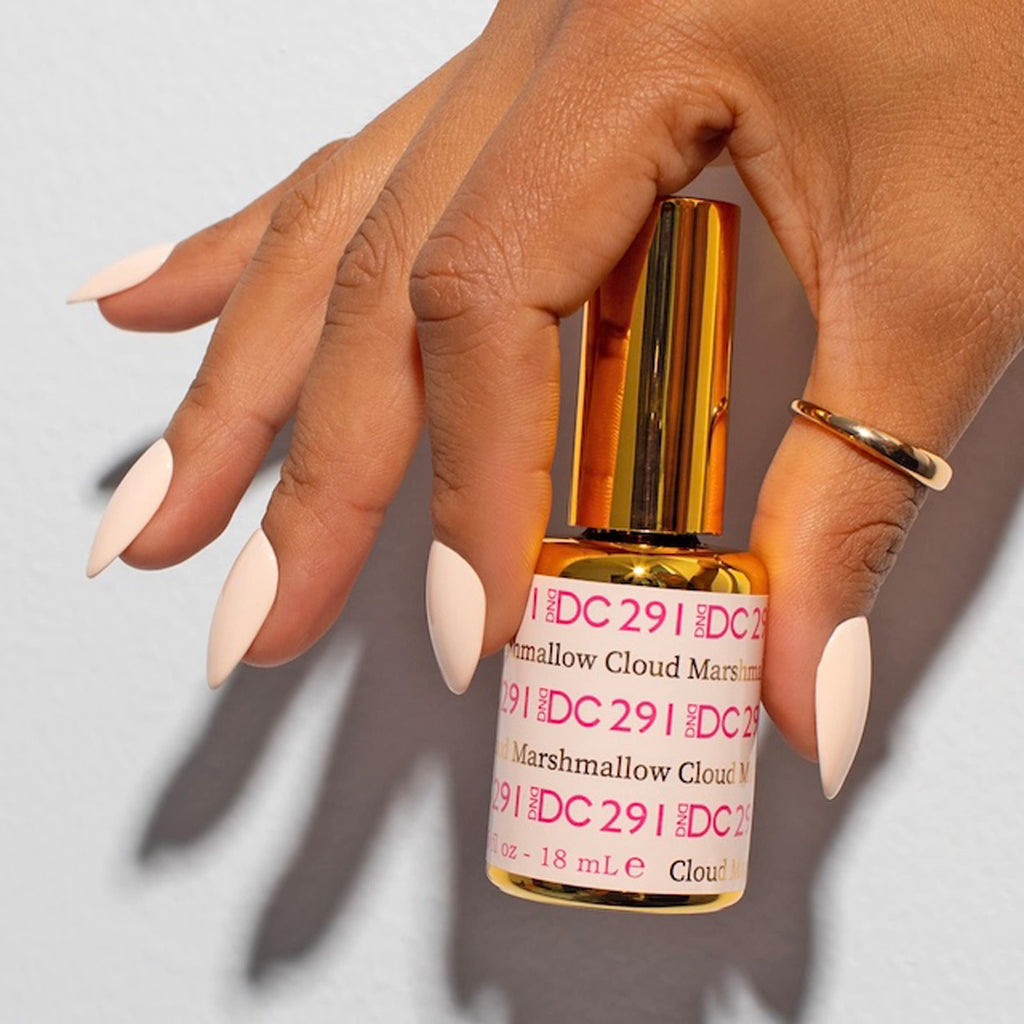 DAISY DND DC Gel Polish Set – Beige Nude Marshmallow Cloud Duo, 0.5 fl oz
