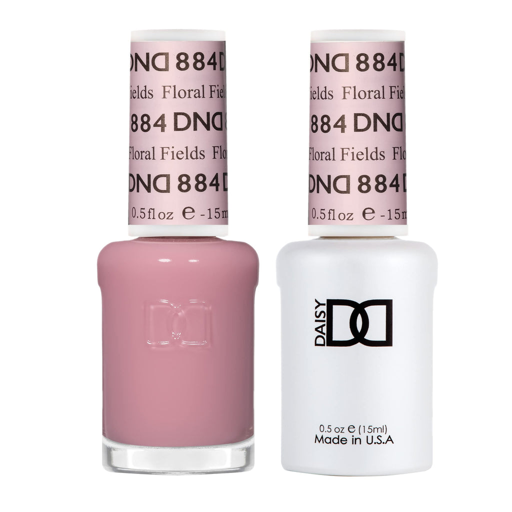 Daisy DND Gel Polish Set – Floral Fields #884 (Sheer Gel + Matching Lacquer), 0.5 oz
