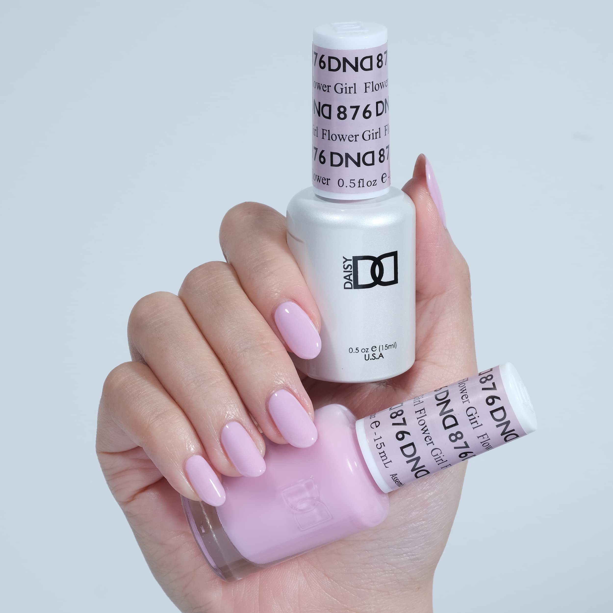 Daisy DND Flower Girl 876 Gel Polish Set – Gel + Lacquer Duo, 0.5 Fl Oz