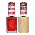 DAISY DND Gel Diva Polish Set – Mirrorball Collection | Red 031 Let’s Go To Vegas | Gel + Air Dry Duo, 0.5 Fl Oz Each