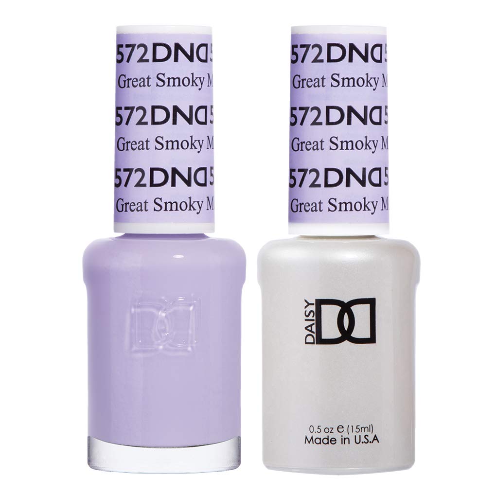 DAISY DND Gel Polish Set – Purple Collection #572 Great Smoky Mountain Duo (Gel + Lacquer, 0.5 fl oz each)