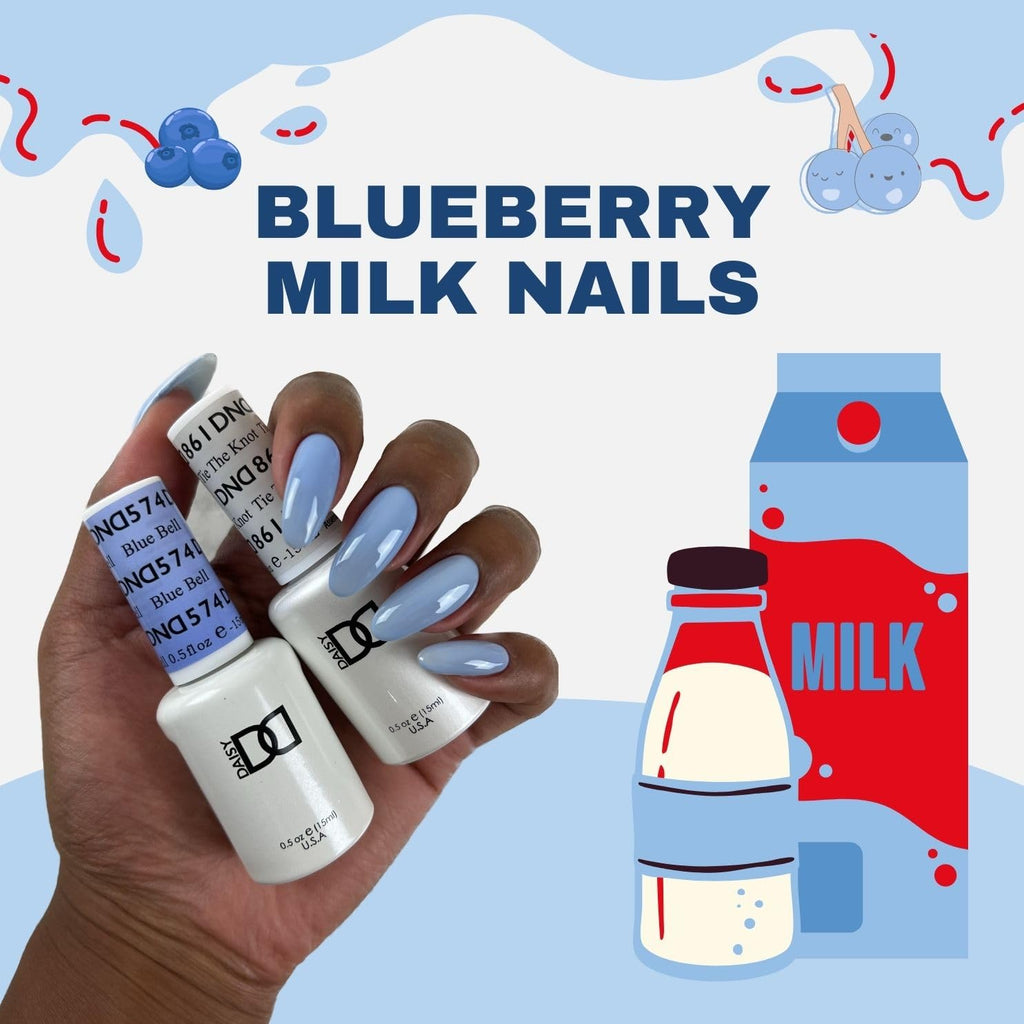 Daisy DND Gel Polish Set – Blue Collection, Rock n Blue Duo (0.5 fl oz each)