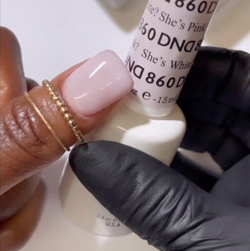 DND Gel Polish Set – Sheer Collection 860 She's White? She's Pink? | DAISY DND