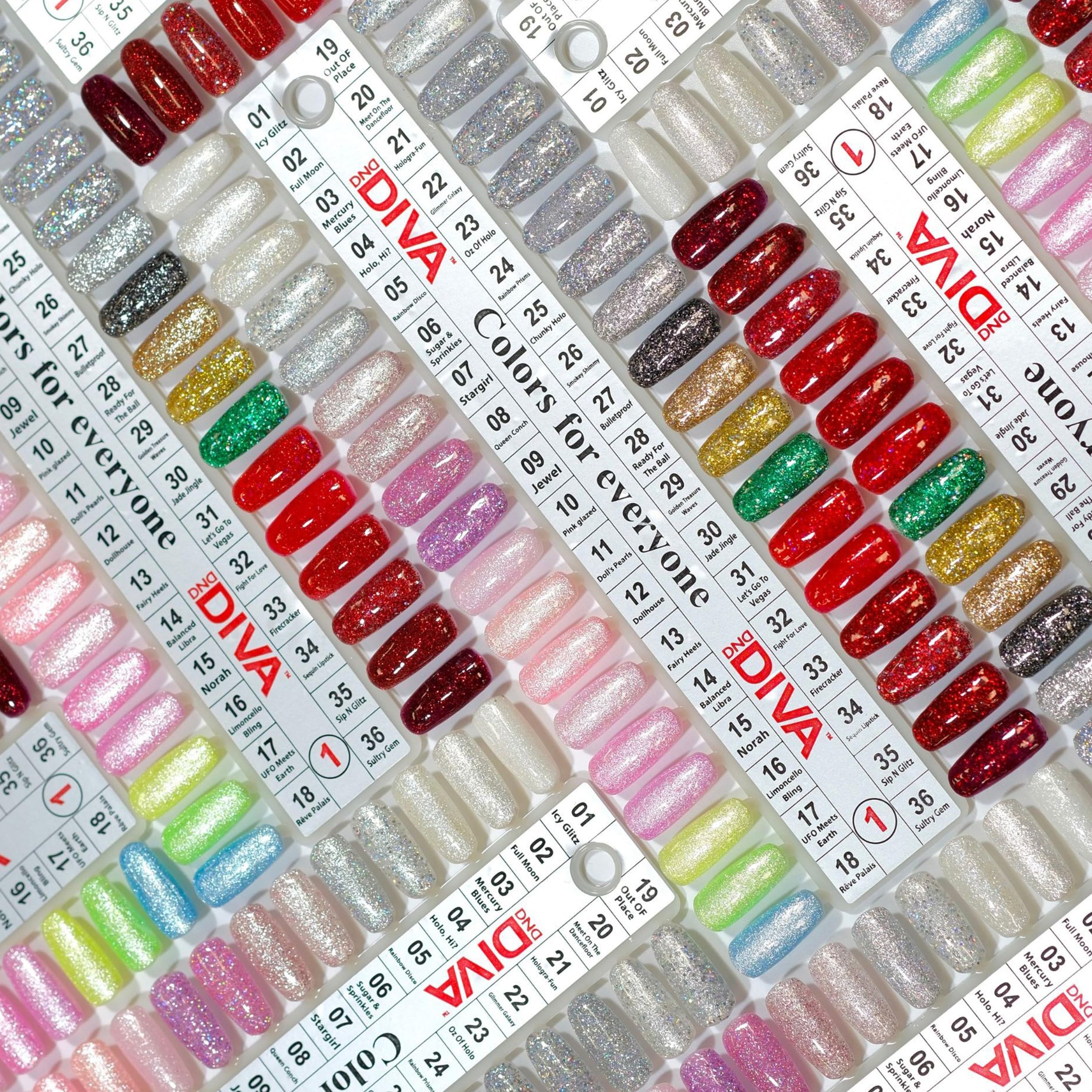 DAISY DND Gel Diva Polish Set – Mirrorball Collection | Red 031 Let’s Go To Vegas | Gel + Air Dry Duo, 0.5 Fl Oz Each