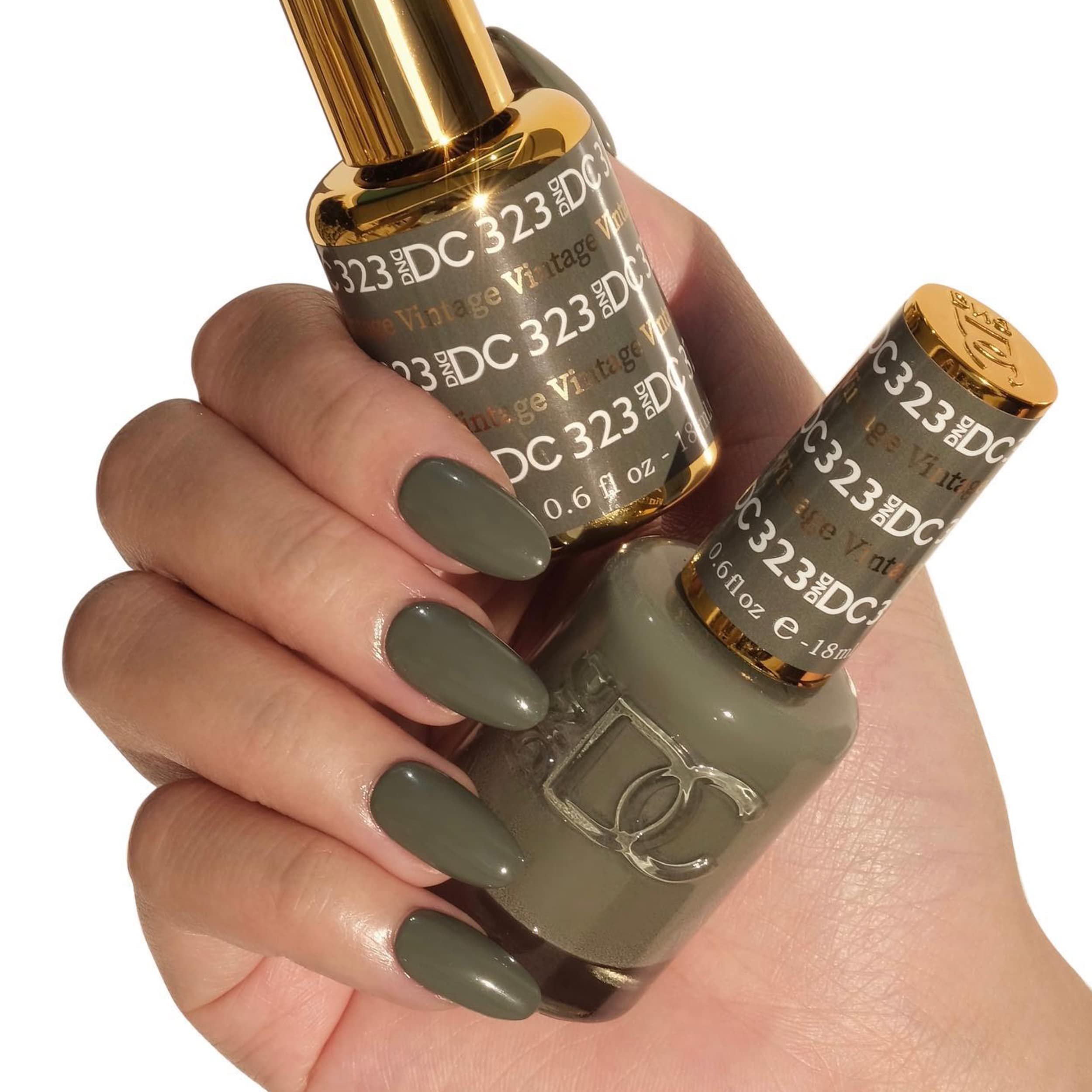 DAISY DND DC Gel Polish Set – Green Collection Vintage 323 | Gel Polish & Lacquer Duo