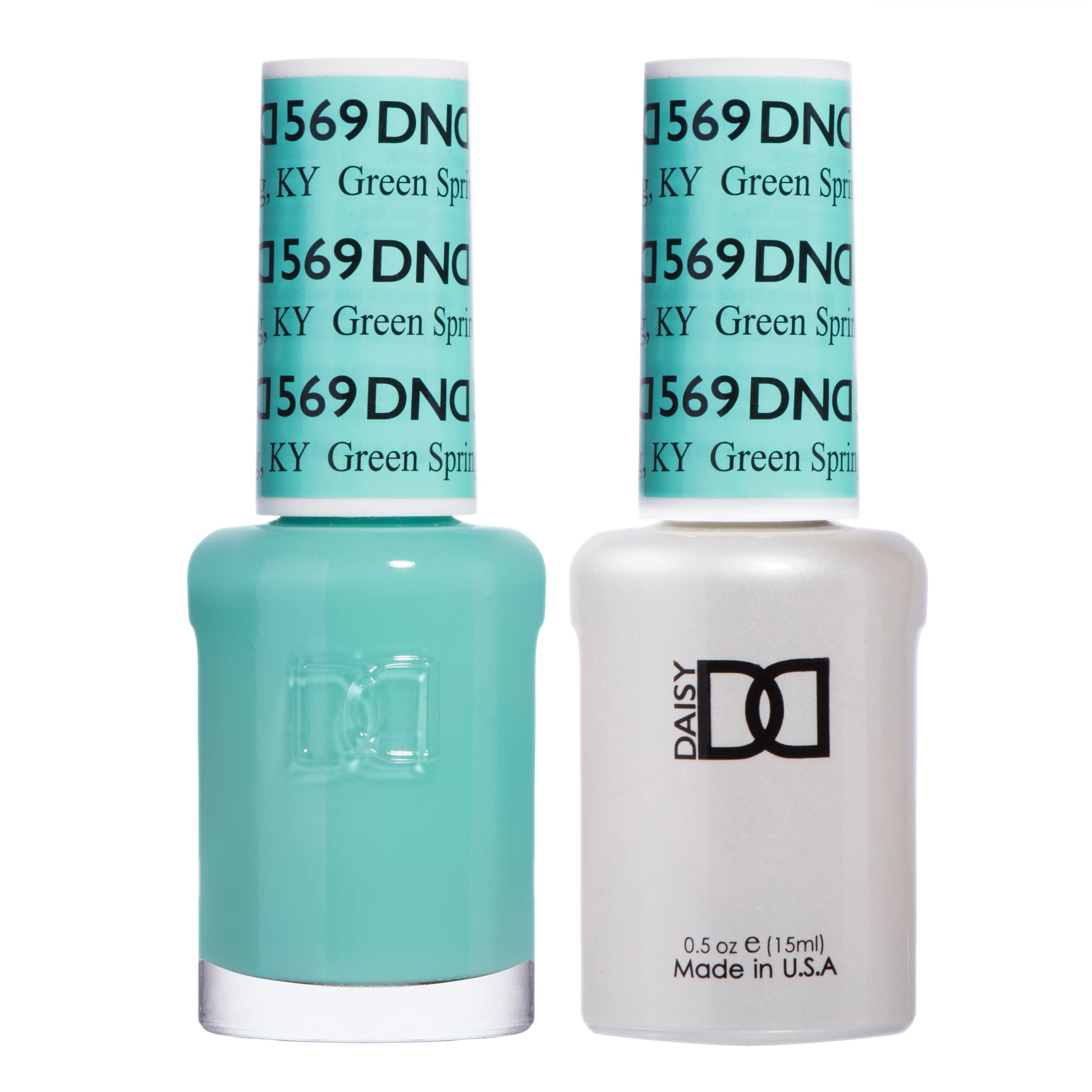 DAISY DND Gel Polish Set – Green Collection 569 Green Spring, UV/LED Gel Polish & Matching Lacquer Duo