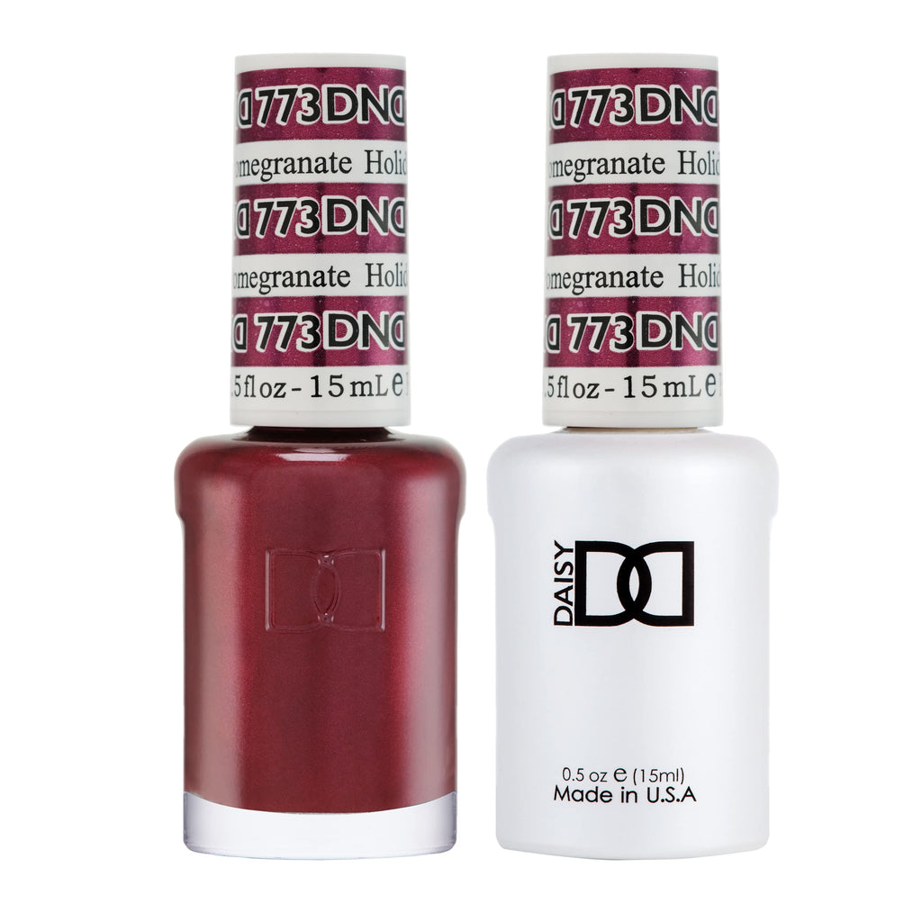 DAISY DND Gel Polish Set – Holiday Pomegranate #773 (Gel + Lacquer), 0.5 fl oz