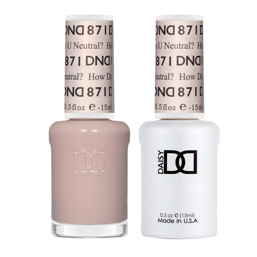 DAISY DND Gel Polish Set – Sheer Collection How Do U Neutral? 871 Duo Pack (0.5 Fl Oz Each)