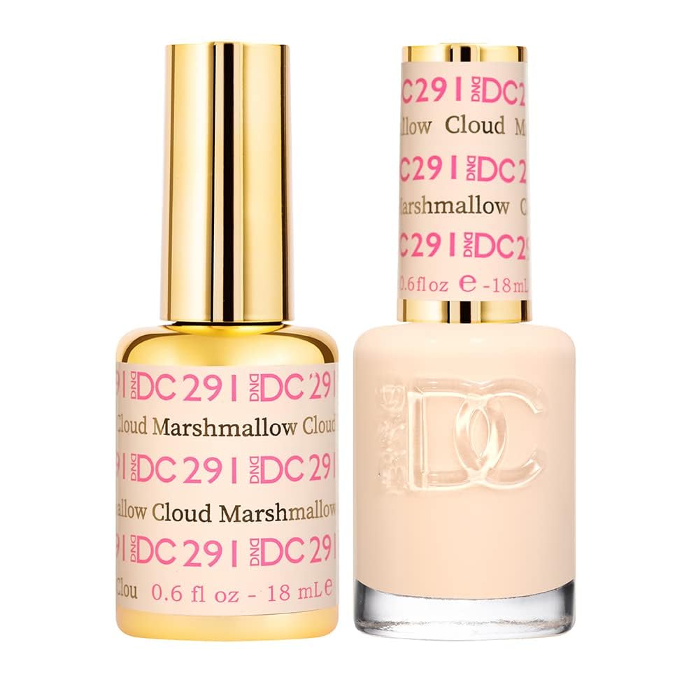 DAISY DND DC Gel Polish Set – Beige Nude Marshmallow Cloud Duo, 0.5 fl oz