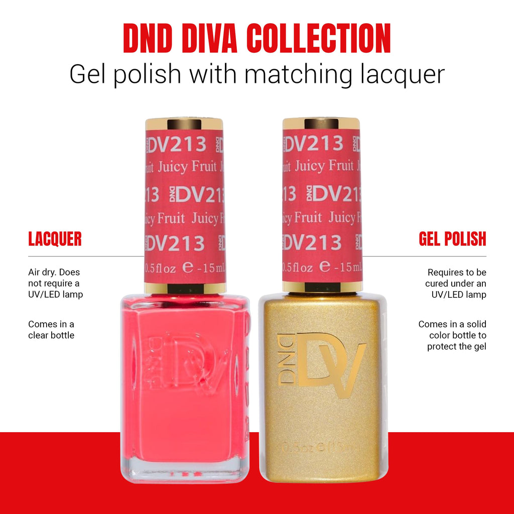 DND Diva Gel Polish Set: Juicy Fruit – First Class Collection | Chip-Free UV/LED Duo