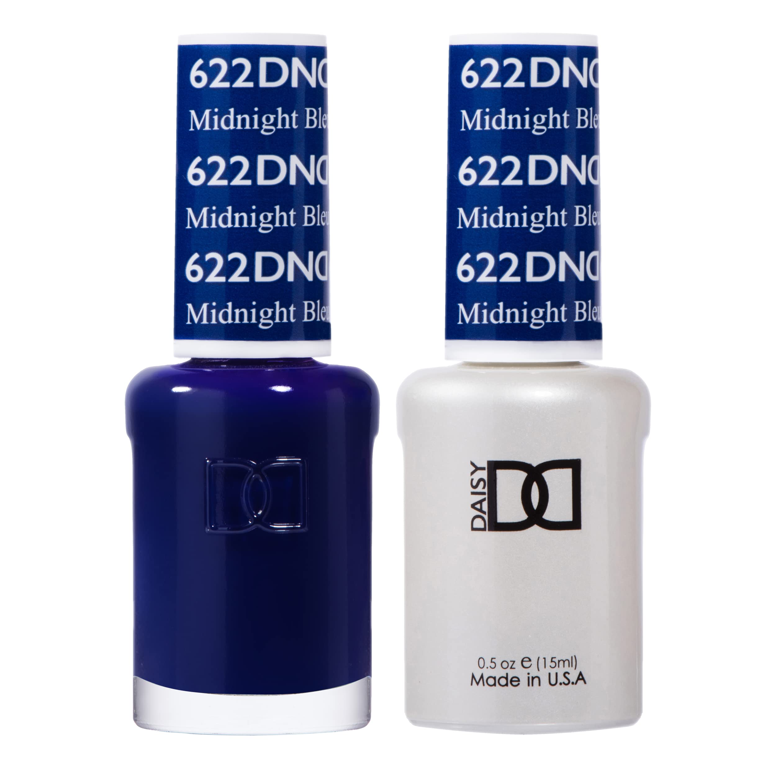 Daisy DND Gel Polish Set – Blue Collection Midnight 622, UV/LED Gel Polish & Air Dry Lacquer Duo, 0.5 Fl Oz