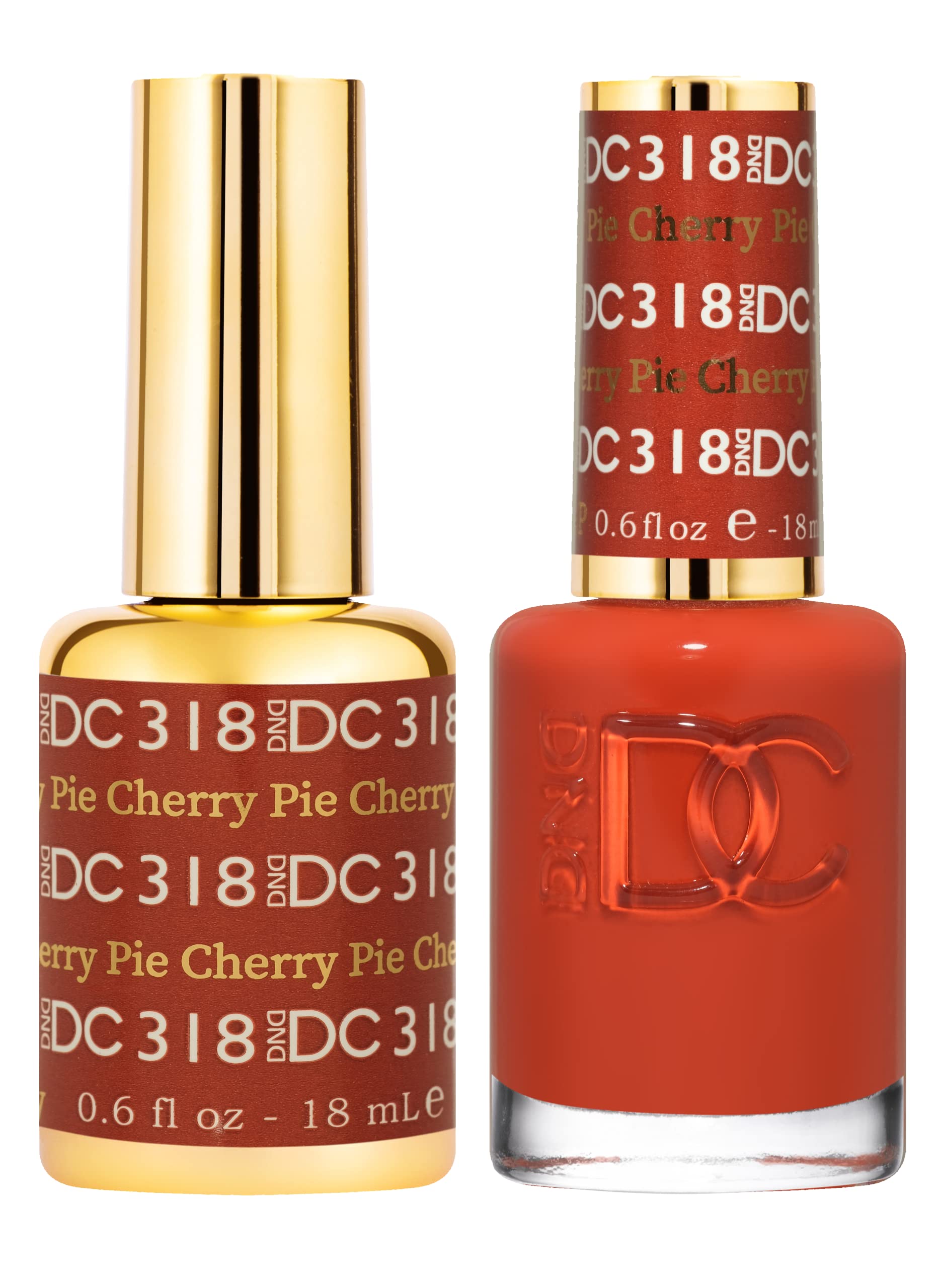 DAISY DND DC Gel Polish Set – Orange Collection | UV/LED Gel Polish & Air-Dry Lacquer Duo, 0.5 fl oz Each
