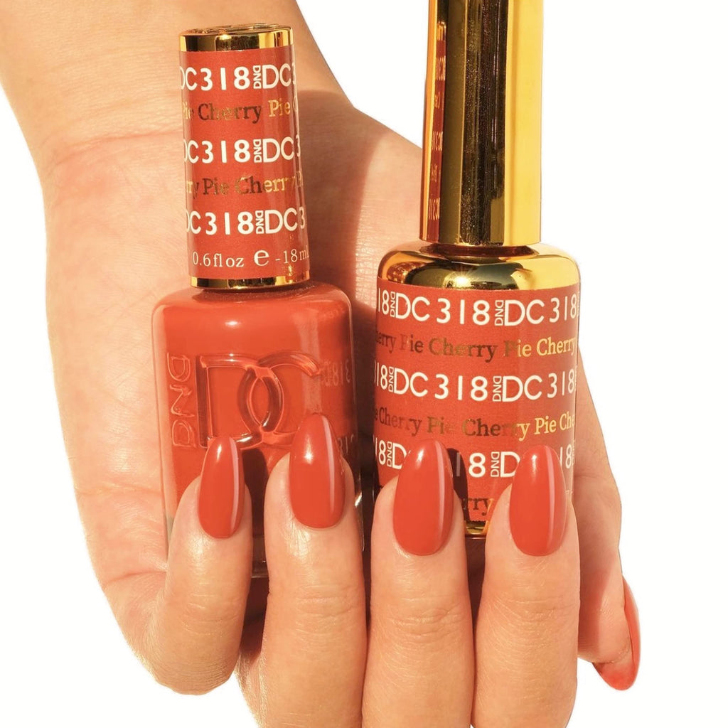 DAISY DND DC Gel Polish Set – Orange Collection | UV/LED Gel Polish & Air-Dry Lacquer Duo, 0.5 fl oz Each