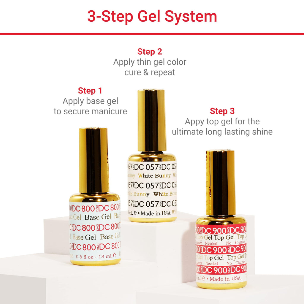 DAISY DND DC Gel Polish Set – Beige Nude Marshmallow Cloud Duo, 0.5 fl oz