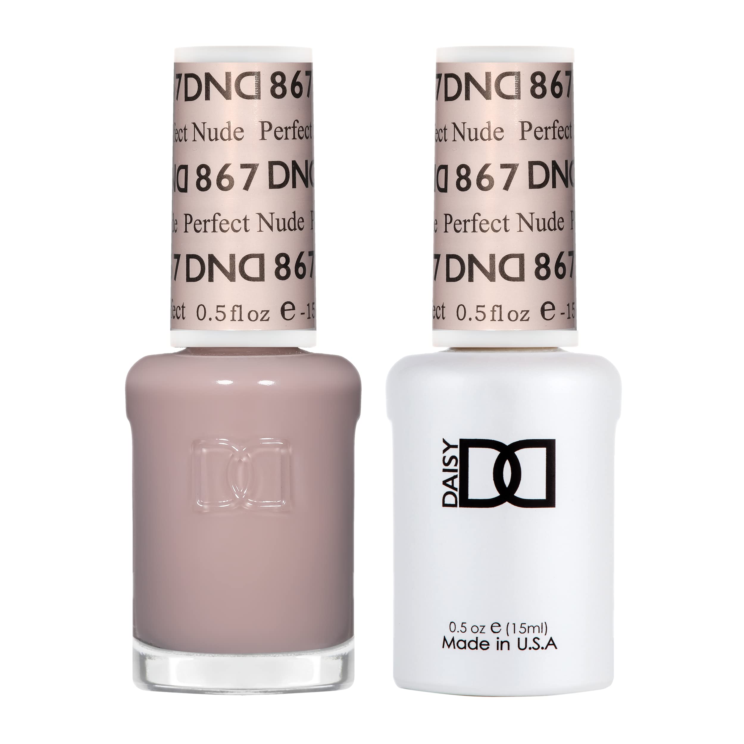 DAISY DND Gel Polish Set – Sheer Collection 867 Perfect Nude, UV/LED Gel Polish & Air Dry Lacquer Duo