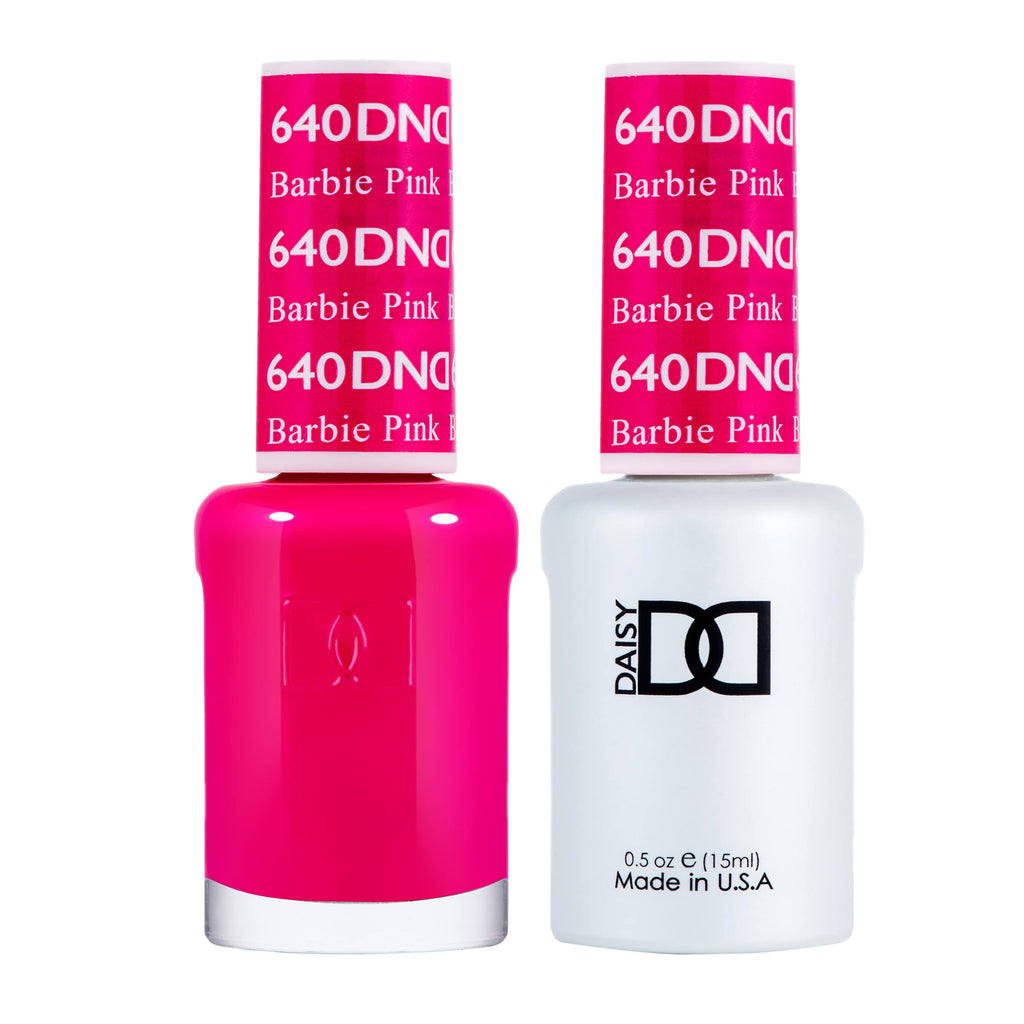 DAISY DND Gel Polish Set – Pink Collection 640 (Gel + Lacquer Duo), 0.5 fl oz Each, Chip-Free UV/LED