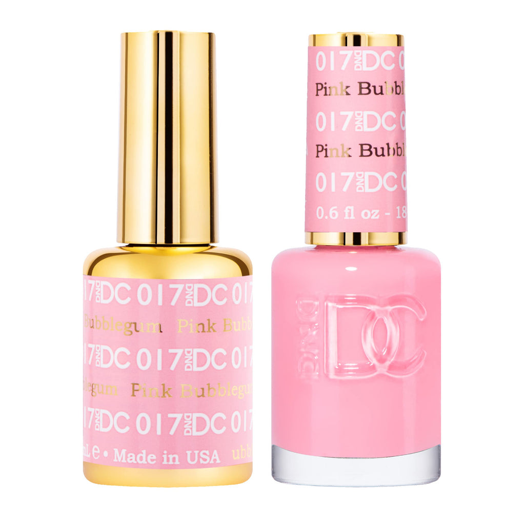 DAISY DND DC Gel Polish Set – Pink Bubblegum (0.5 fl oz each) UV/LED + Air-Dry Lacquer