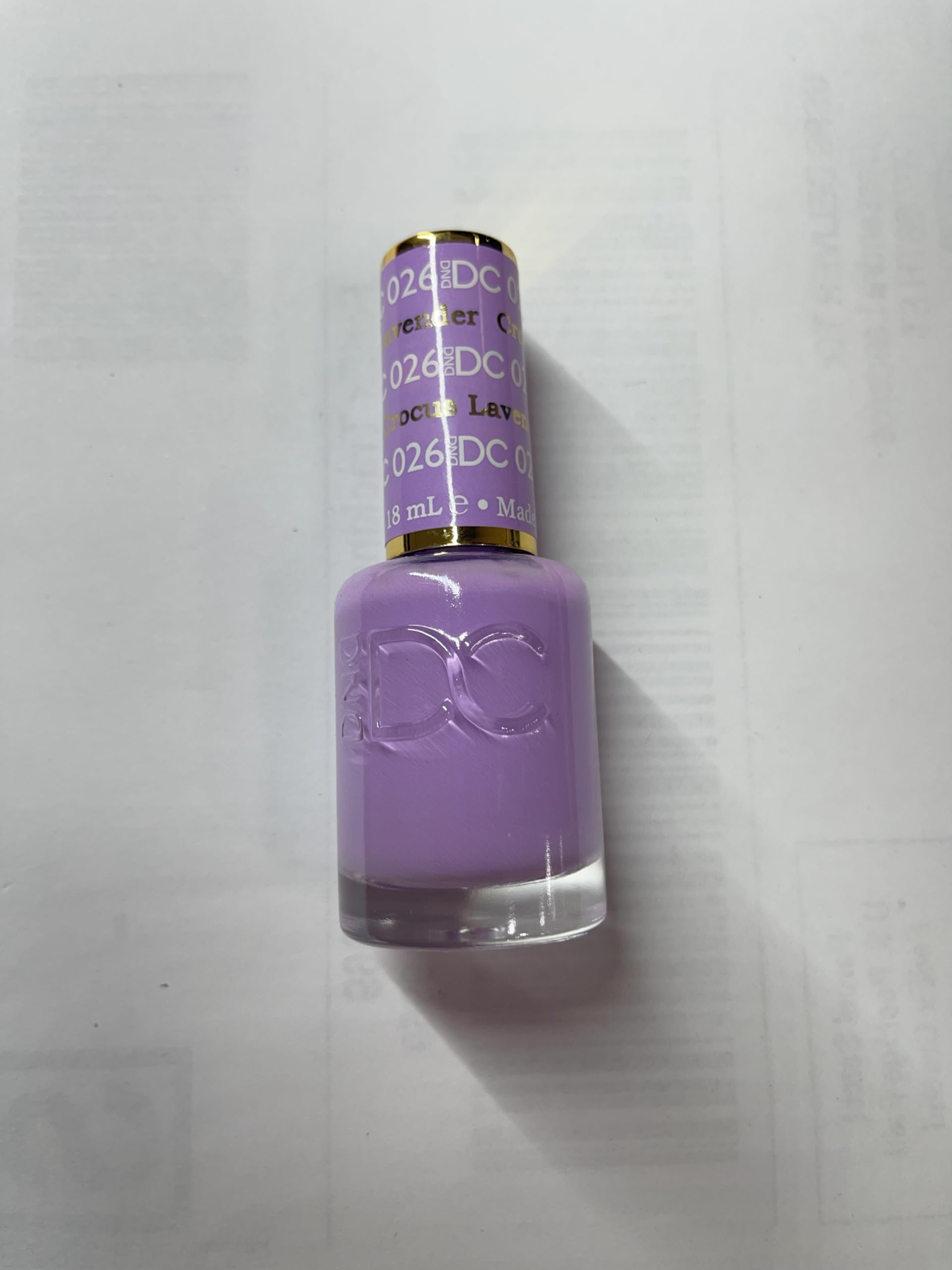 DAISY DND DC Gel Polish Set – Blue Collection, 026 Crocus Lavender, 0.5 fl oz | UV/LED Gel Polish + Air Dry Lacquer