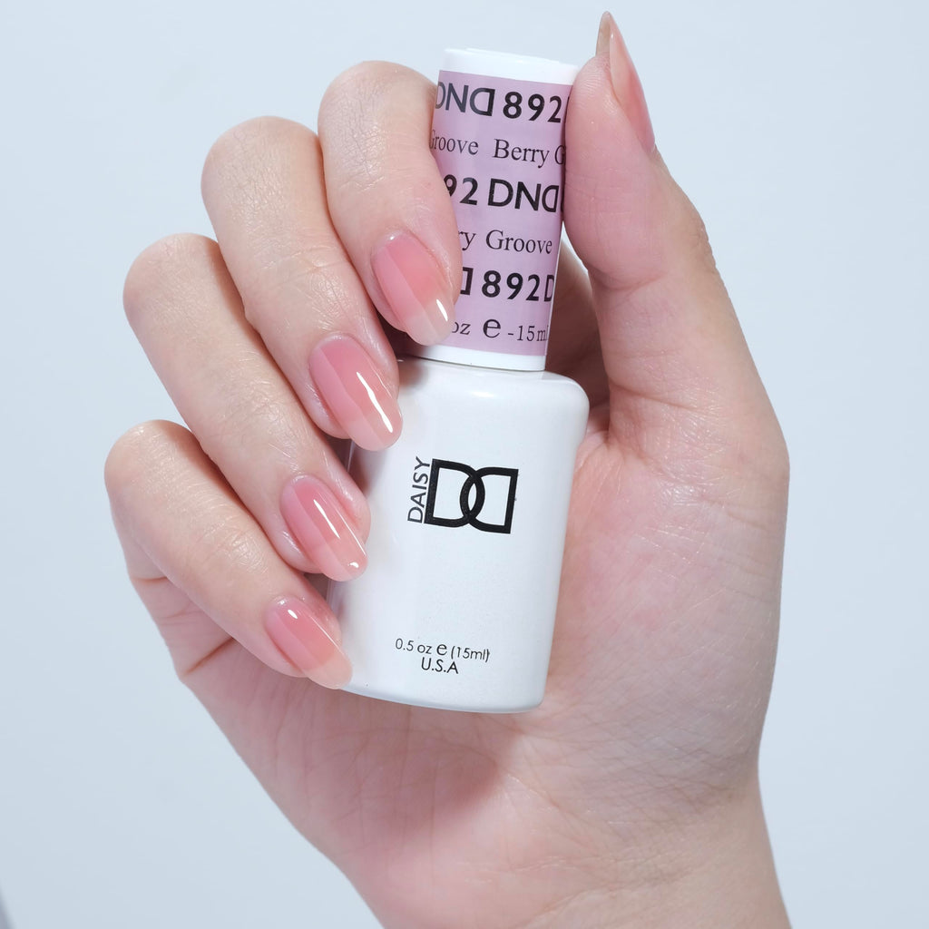 Daisy DND Gel Polish Set – Berry Groove #892 (Sheer Collection) Gel Polish + Lacquer Duo, 0.5 Fl Oz Each