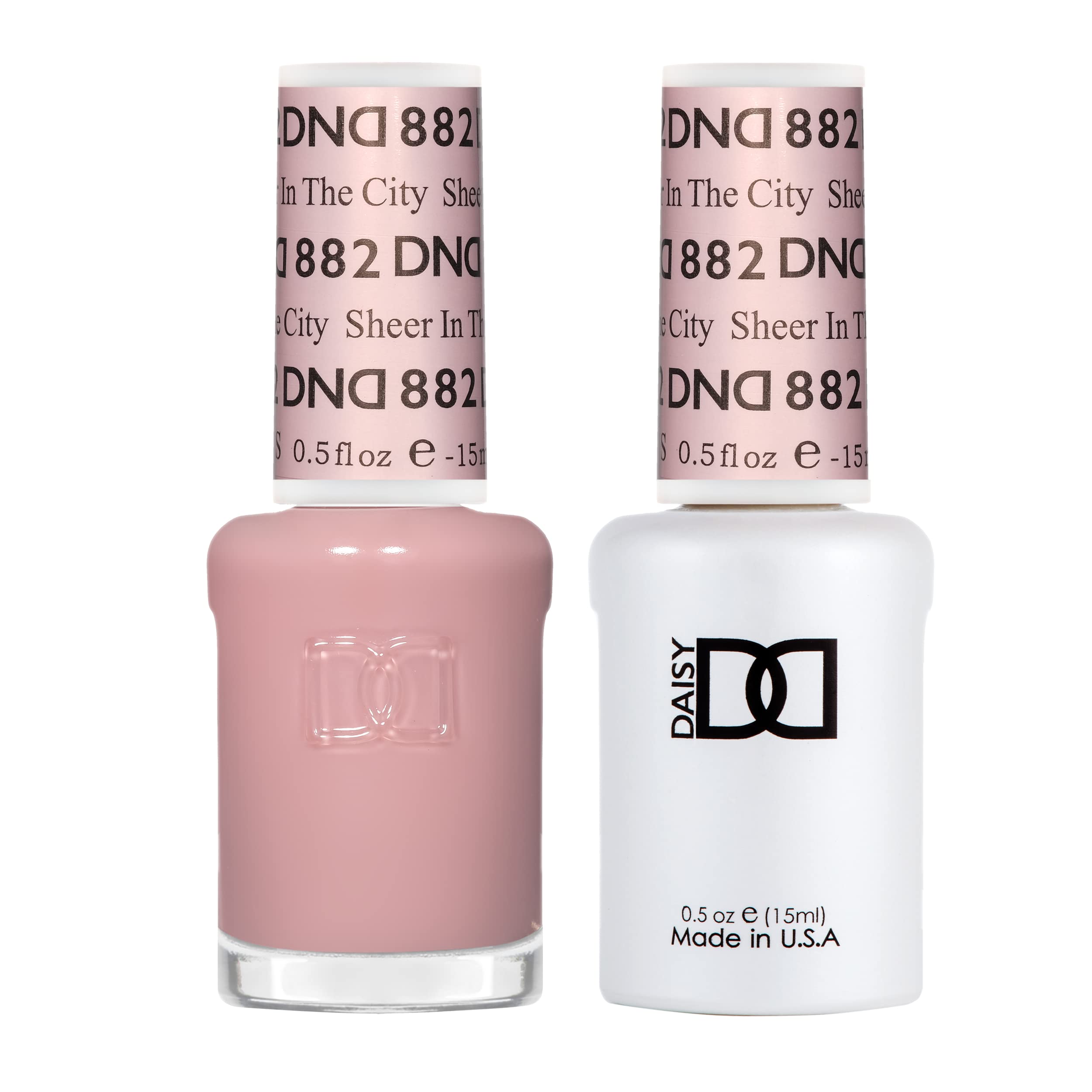Daisy DND Gel Polish Set Sheer In The City 882 – Duo Gel + Lacquer, 0.5 Fl Oz