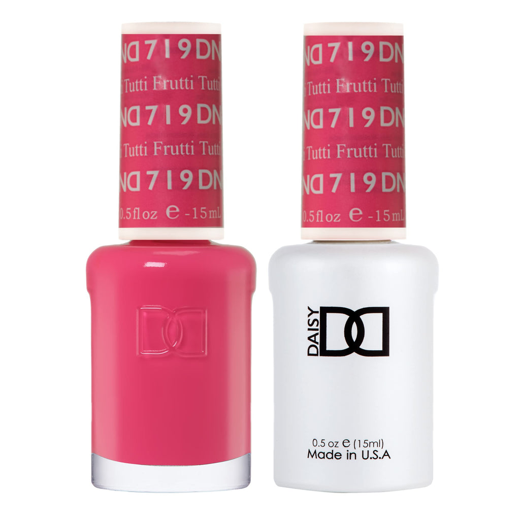 Daisy DND Gel Polish Set: Tutti Frutti 719 – UV/LED Gel Polish + Air Dry Lacquer, 0.5 fl oz