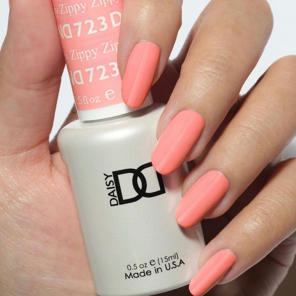 Daisy DND Gel Polish Set – Pink Collection Zippy #723 (0.5 Fl Oz) | Gel Polish & Air-Dry Lacquer Duo