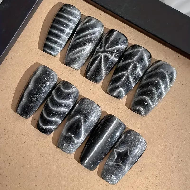 DAIXIANGER 73-Piece Cat Eye Nail Magnet Set – Multi-Shape Gel Nail Art Tools