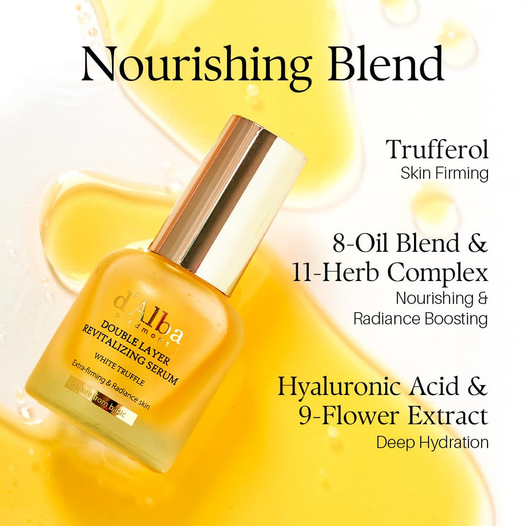 d'alba Piedmont White Truffle Double Layer Revitalizing Serum — 100hr Hydration, Hyaluronic Acid & Centella