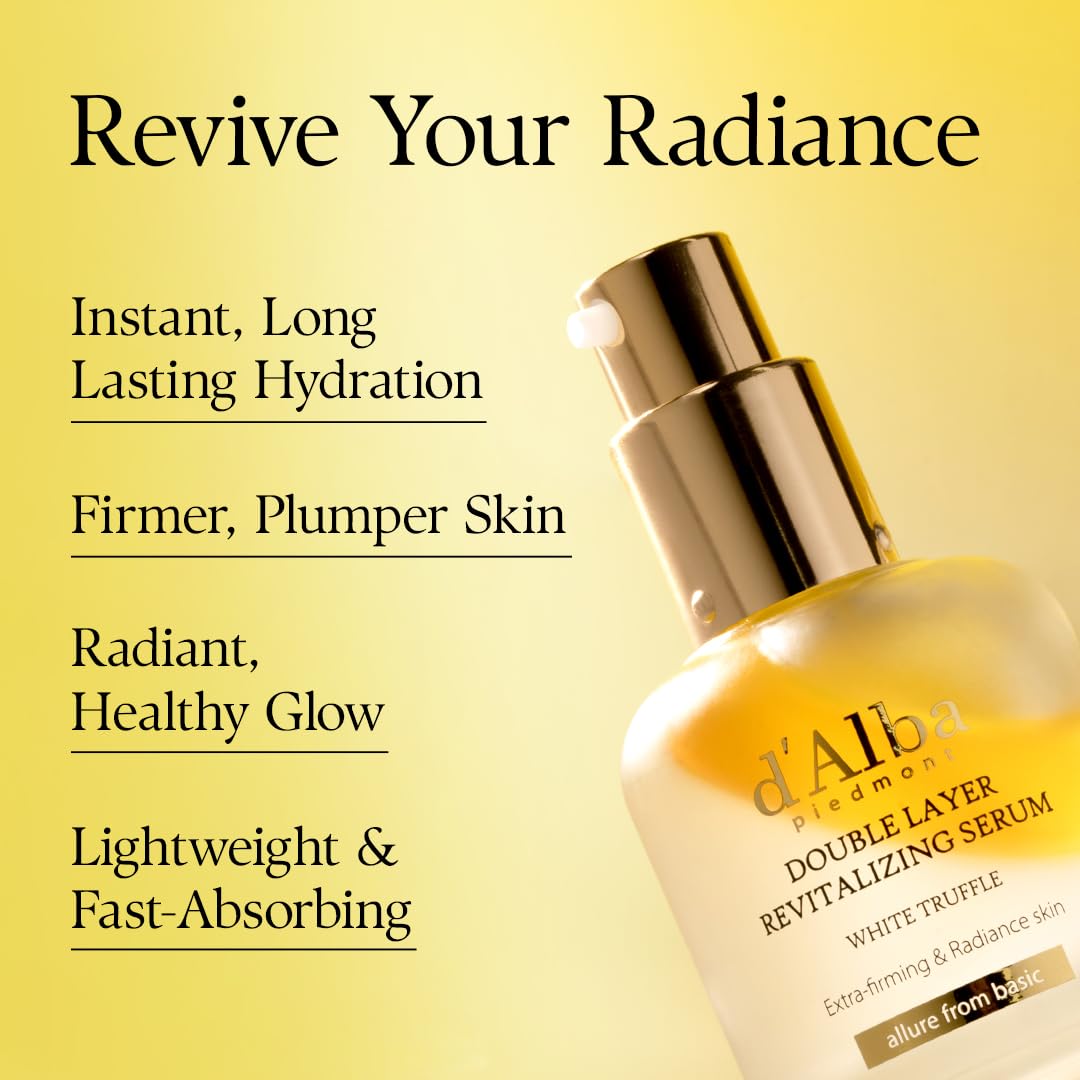 d'alba Piedmont White Truffle Double Layer Revitalizing Serum — 100hr Hydration, Hyaluronic Acid & Centella