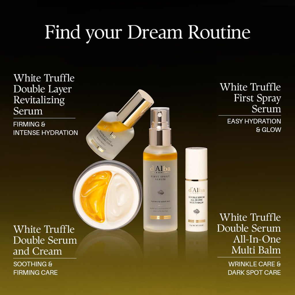 d'alba Piedmont White Truffle Double Layer Revitalizing Serum — 100hr Hydration, Hyaluronic Acid & Centella