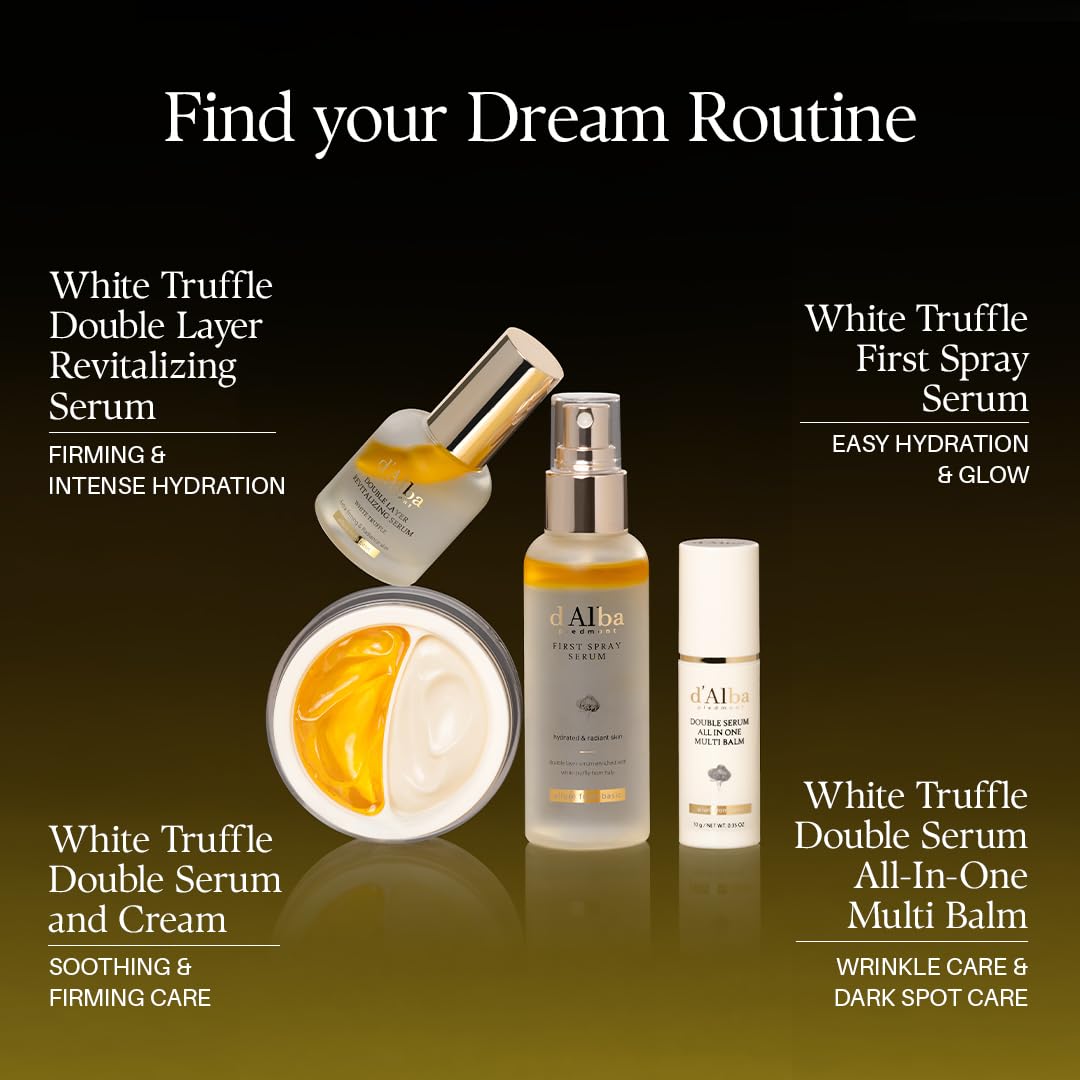 d'alba Piedmont White Truffle Double Layer Revitalizing Serum — 100hr Hydration, Hyaluronic Acid & Centella