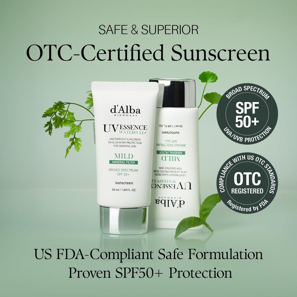 d'alba Piedmont Waterfull Mild Sunscreen SPF 50+ | Mineral, Vegan, Non-Nano