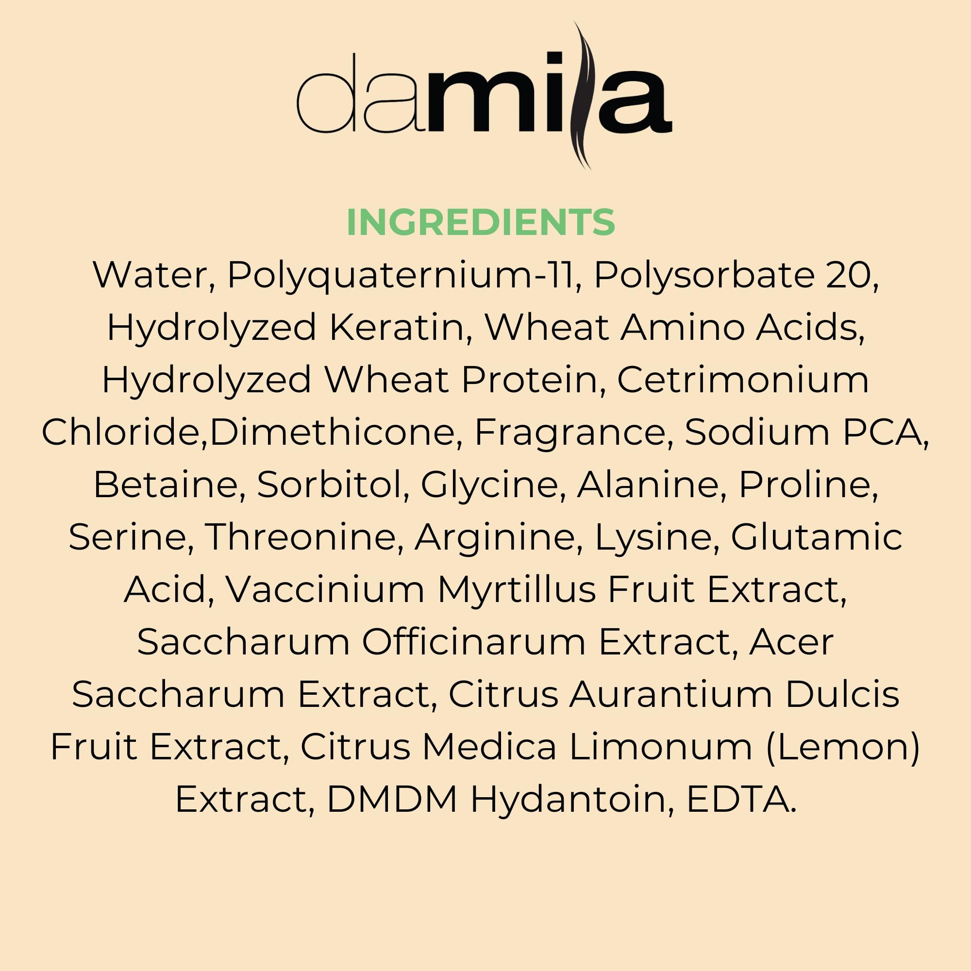 Damila Keratin Leave-In Spray – Detangles, Heat Protects, Extends Keratin