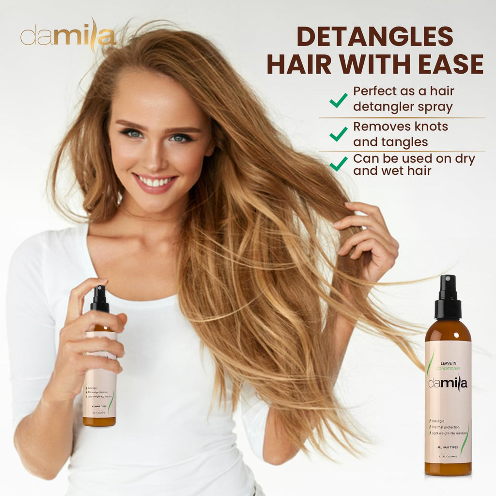 Damila Keratin Leave-In Spray – Detangles, Heat Protects, Extends Keratin