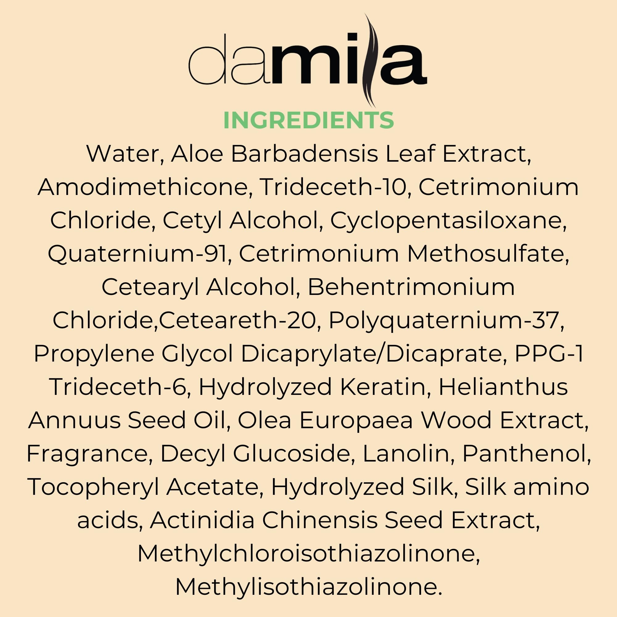 Damila Salt & Sulfate Free Shampoo & Conditioner for Keratin & Color-Treated Hair – 33.8 oz
