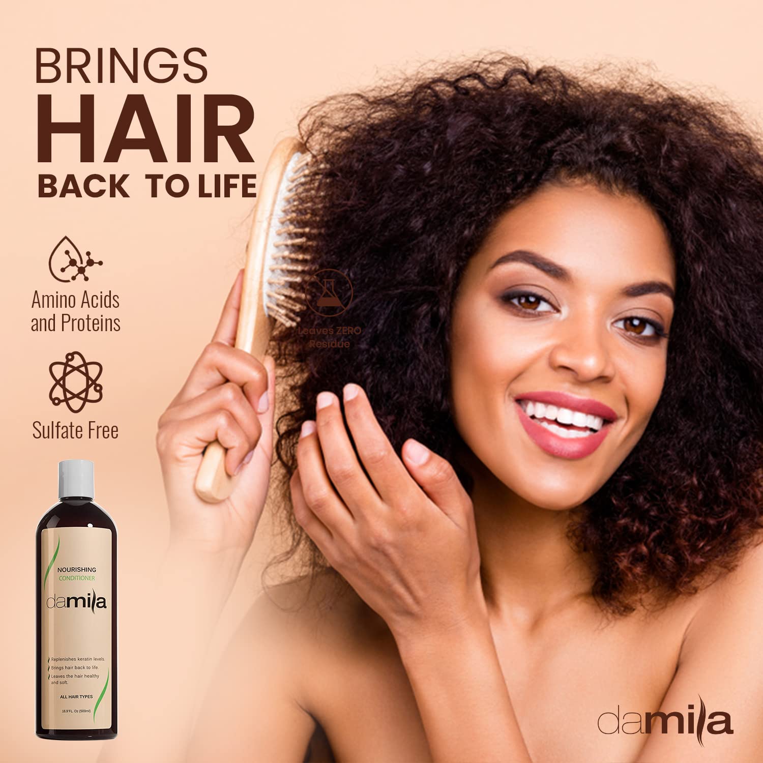 Damila Nourishing Conditioner with Keratin & Aloe Vera — Hydration for Damaged Hair