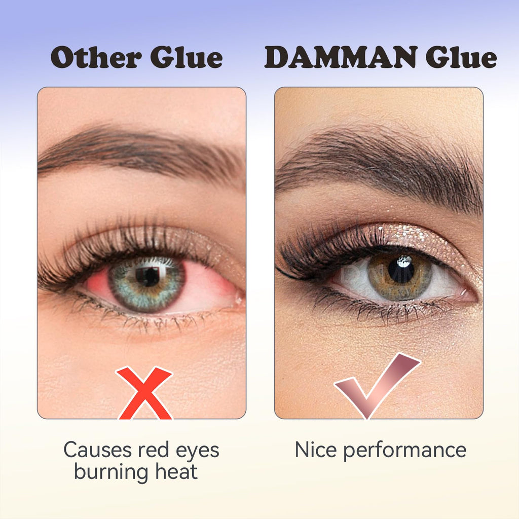 DAMMAN No.12 Eyelash Extension Glue — 5ml, 1-2 Sec Dry, Long-Lasting 8-10 Weeks, Low Odor, Salon-Grade