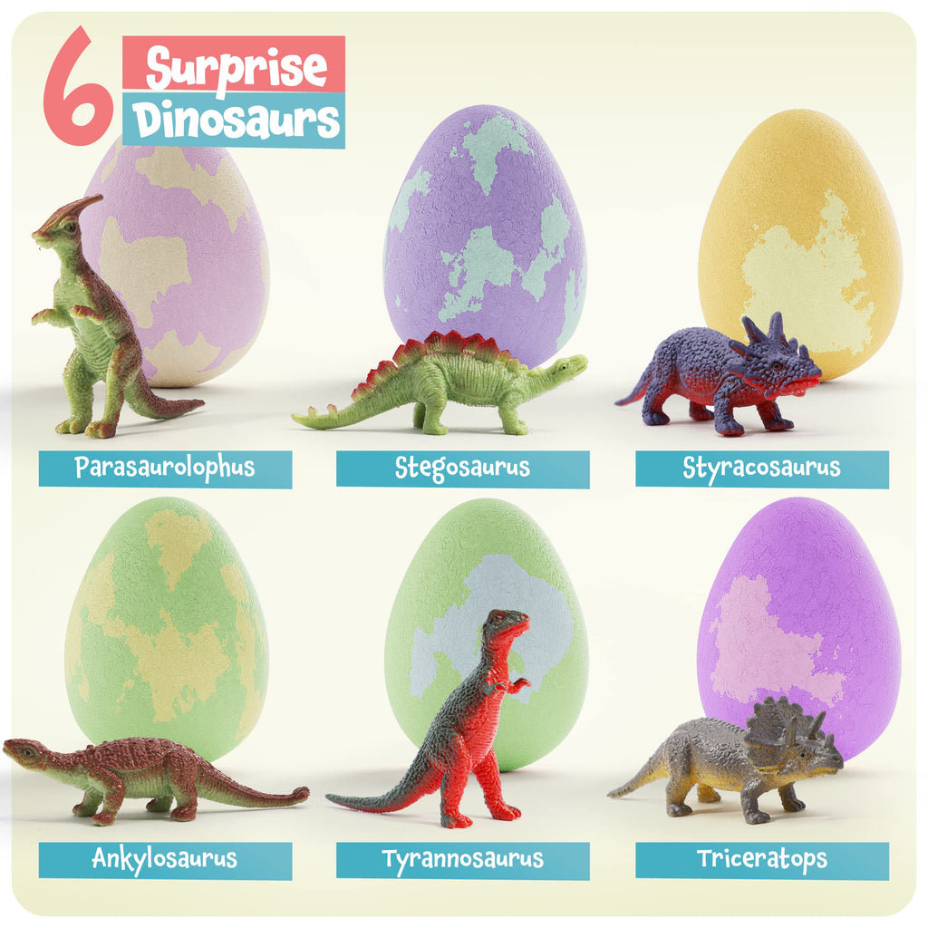 Dan&Darci Dino Egg Bath Bombs for Kids (Ages 6–8) – Surprise Inside Dinosaur Toys