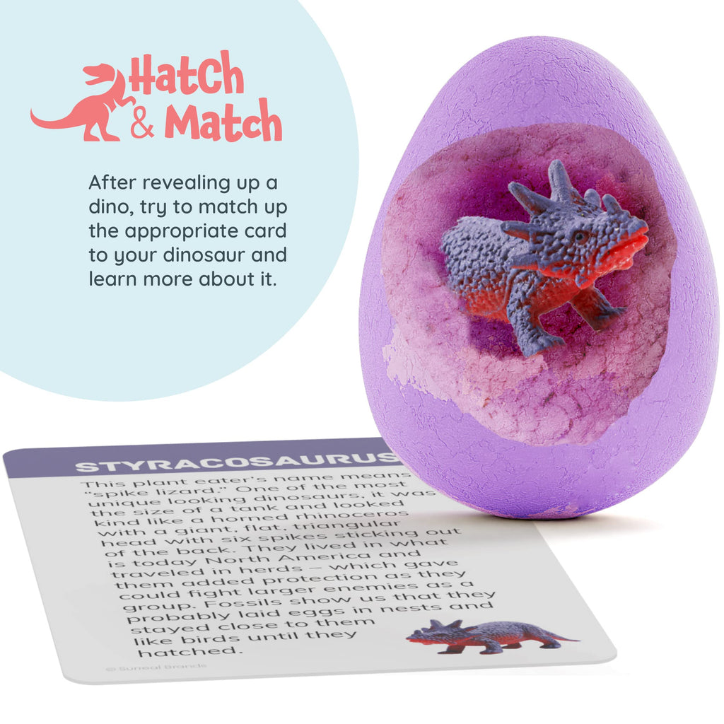 Dan&Darci Dino Egg Bath Bombs for Kids (Ages 6–8) – Surprise Inside Dinosaur Toys