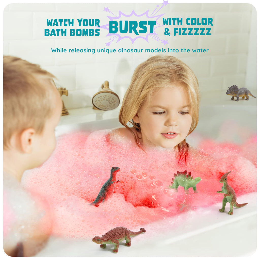 Dan&Darci Dino Egg Bath Bombs for Kids (Ages 6–8) – Surprise Inside Dinosaur Toys