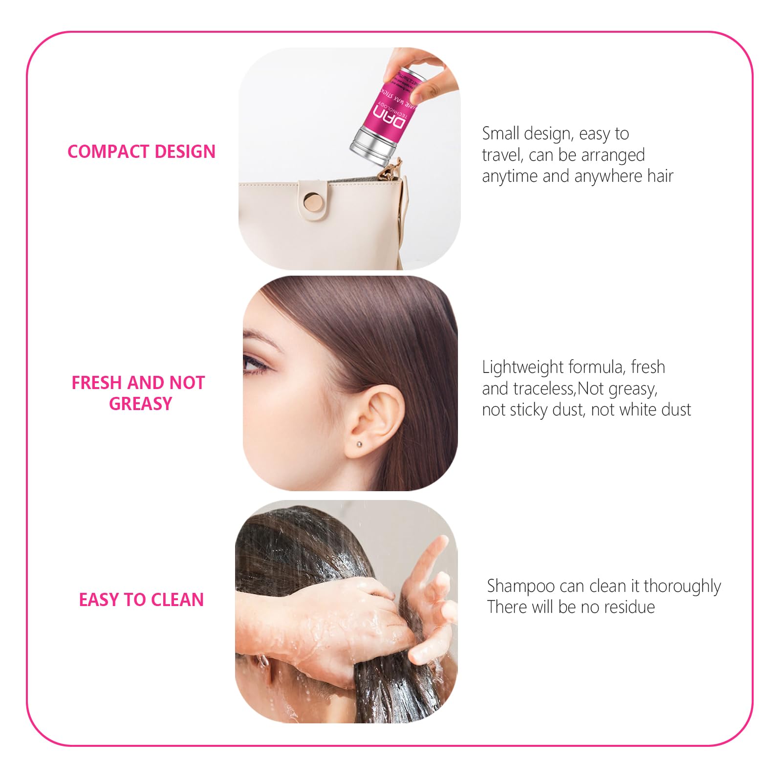DAN Technology Hair Wax Stick for Women – Smoothing Flyaways & Frizz Control (2.7 oz)