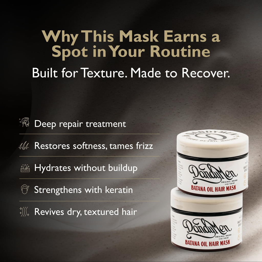 DandyMen Batana Oil Hair Mask – Weekly Deep Repair with Batana Oil & Keratin (4 oz)
