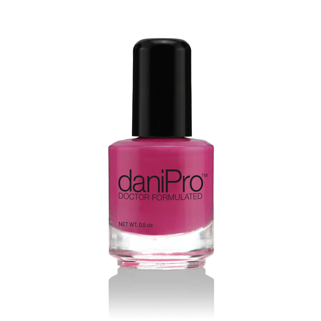 daniPro Lovely Lady Deep Pink Nail Polish – Doctor-Formulated 0.5 oz, Undecylenic Acid, Biotin & Vitamins | Vegan, USA Made