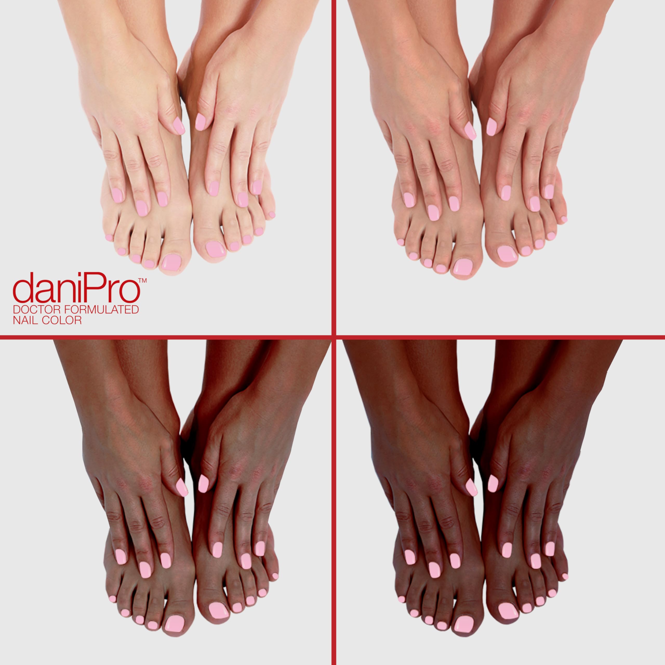 daniPro Love is All Pink Nail Polish – 0.5 oz with Biotin & Vitamins A & E | Vegan, 10-Free, USA Made