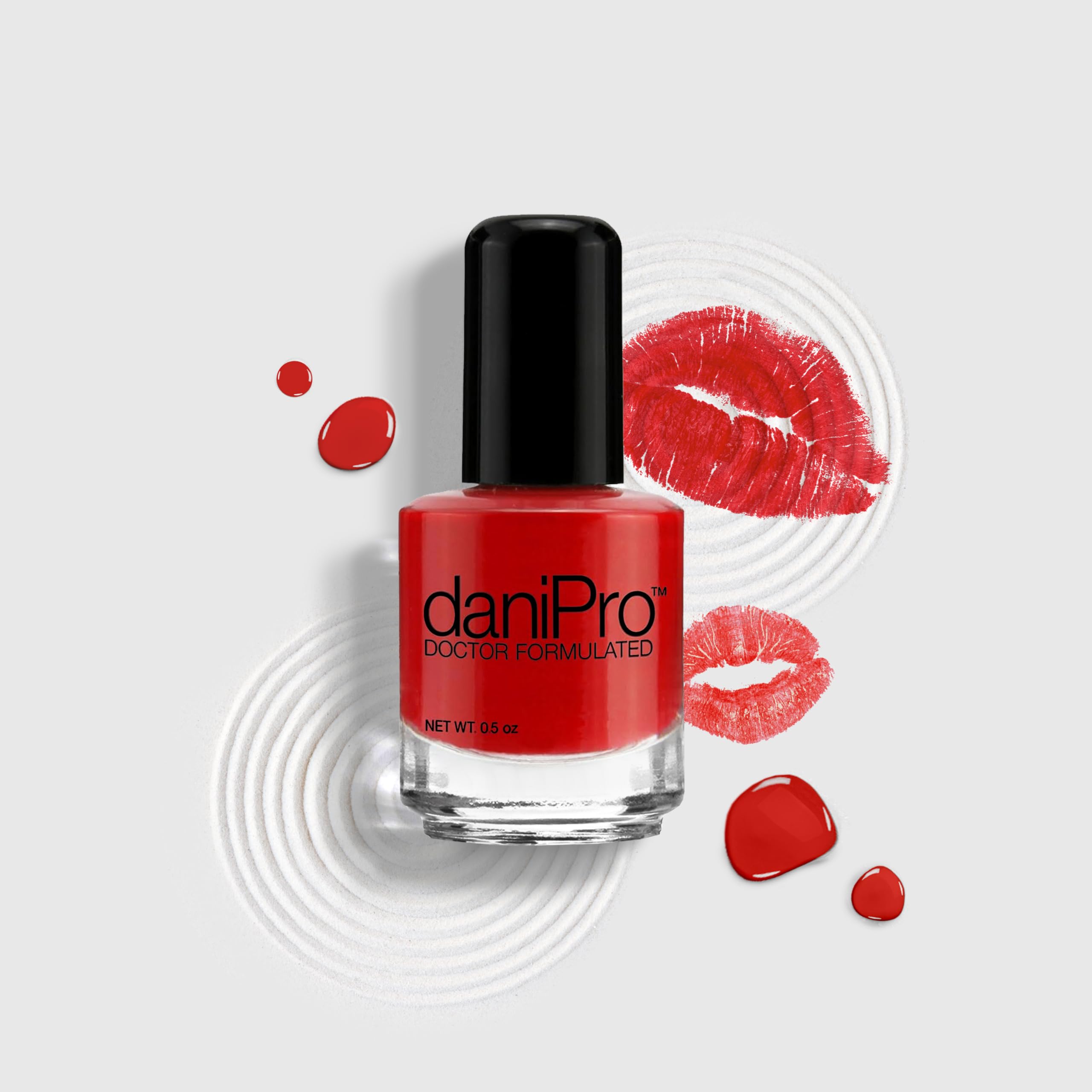 daniPro Doctor Formulated Nail Polish – First Kiss Red (0.5 oz)