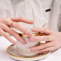 DANNI & TONI Semi Cured Gel Nail Strips - Classic French White Tips
